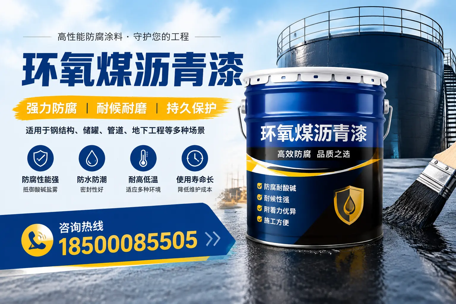 环氧煤沥青漆在工业中的应用，德阳企业的选择